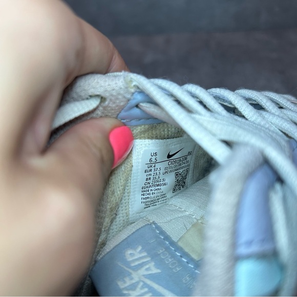 Nike Air Force 1 Low 'Shadow Pastel' Sneakers CI0919-106 Womens sz 6.5 - Picture 7 of 7